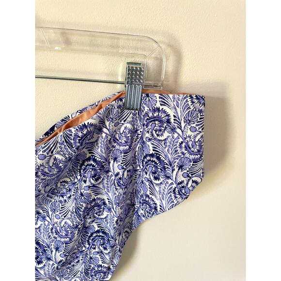 J. Crew Floral Full Coverage Bathing Suit Bottom Blue White Size 3X Plus NEW - Picture 5 of 7